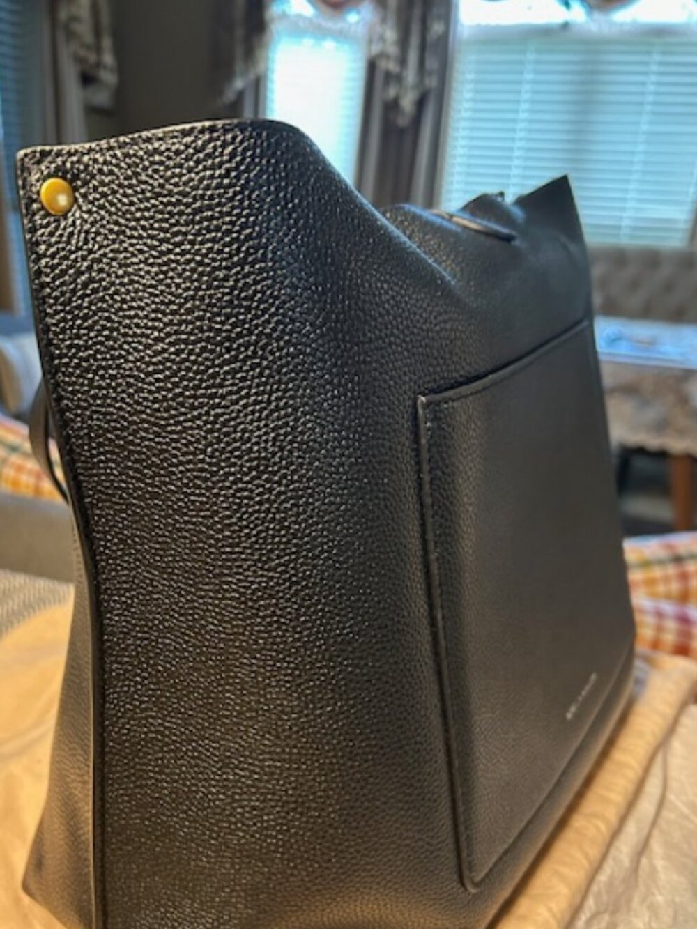 Rebecca Minkoff Megan Black Leather Tote Bag/ Comes With Dust Bag - Picture 4 of 14